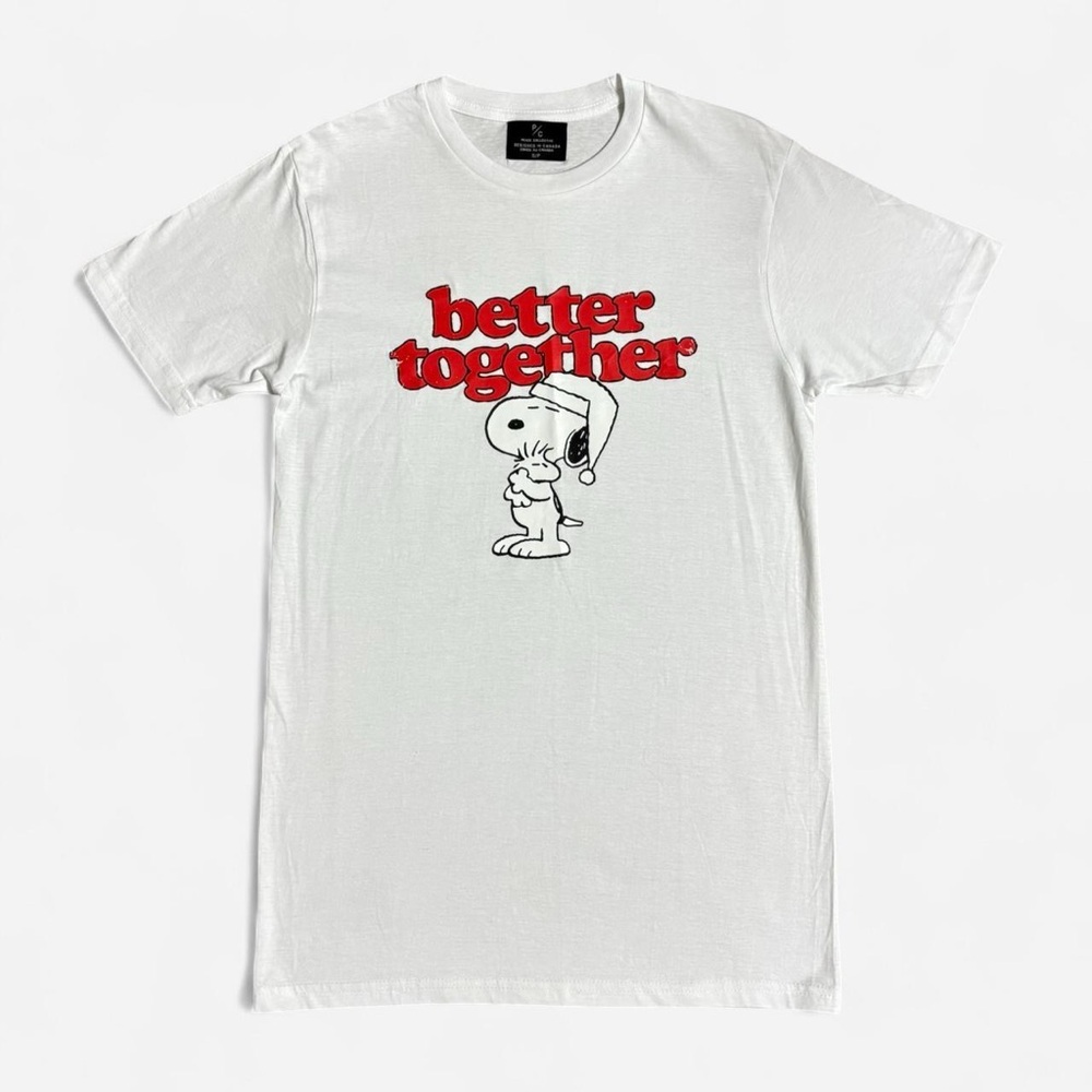 P/C x Peanuts ‘Better Together’ Snoopy T-Shirt in White (Size S)